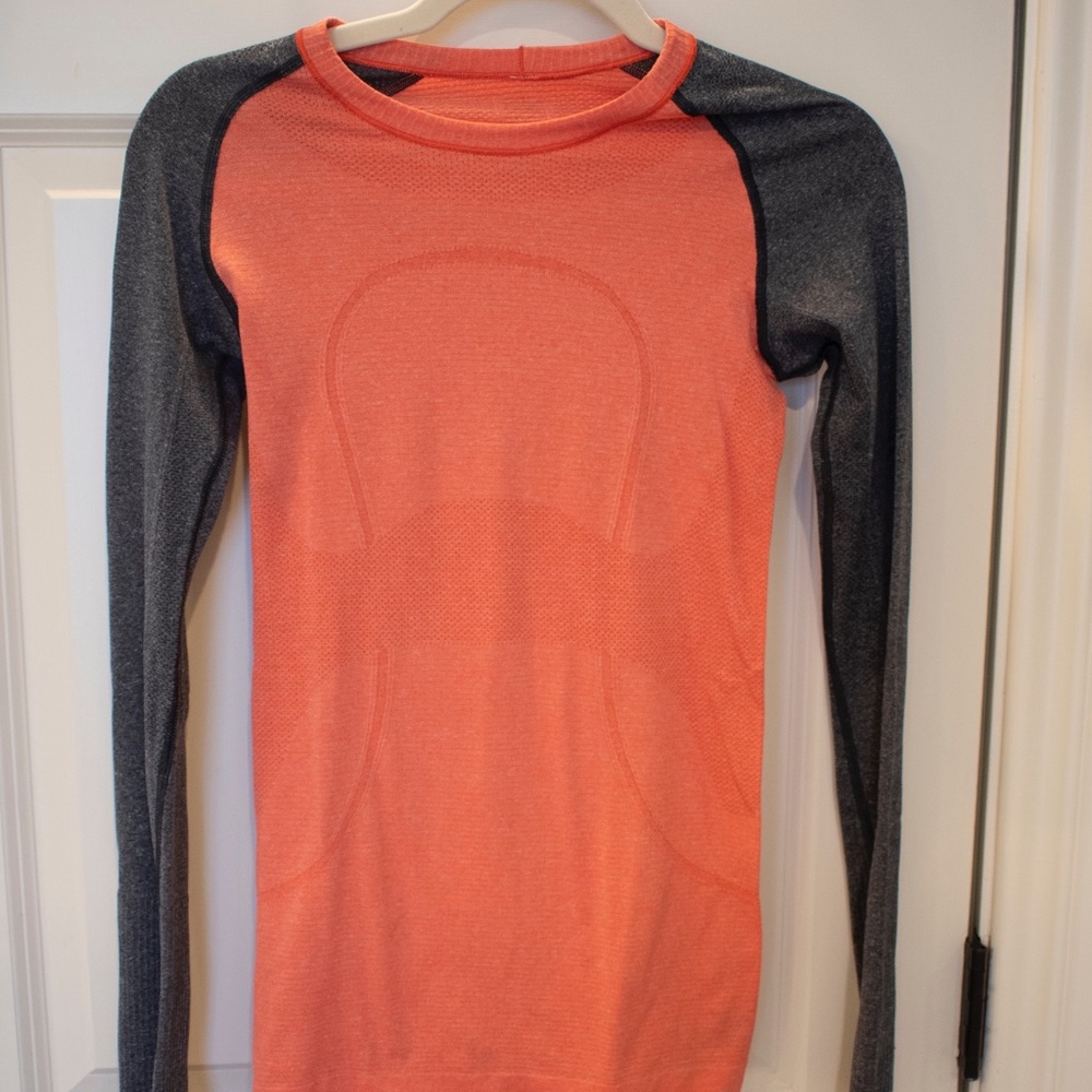 Lululemon Swiftly Tech Long Sleeve in Orange